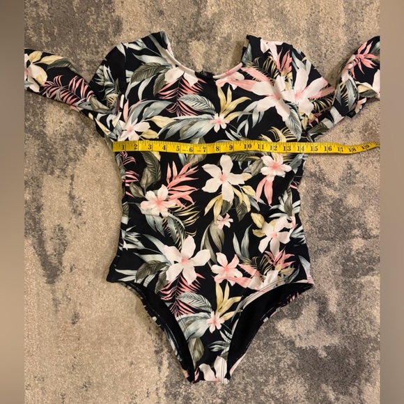 Kona Sol NWT Floral Long Sleeve Bodysuit - Picture 5 of 7